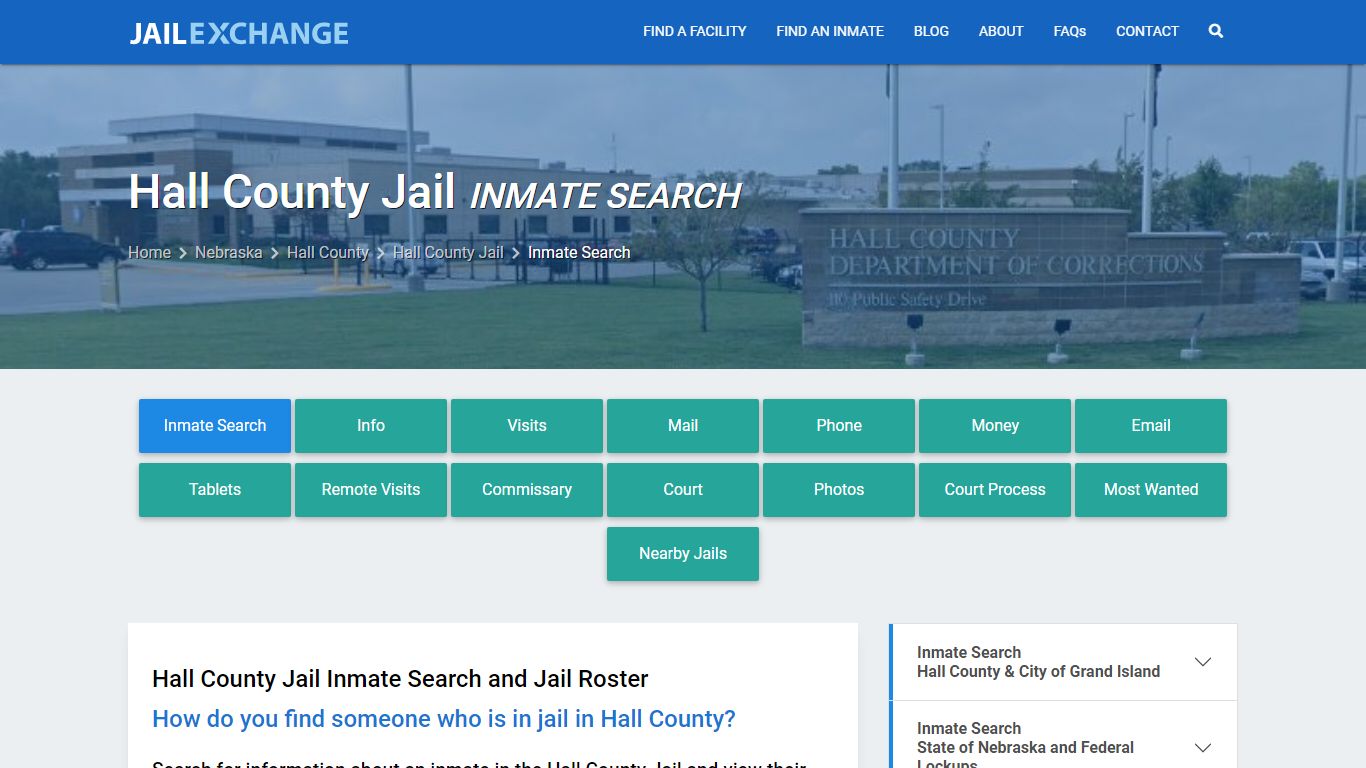 Inmate Search: Roster & Mugshots - Hall County Jail, NE