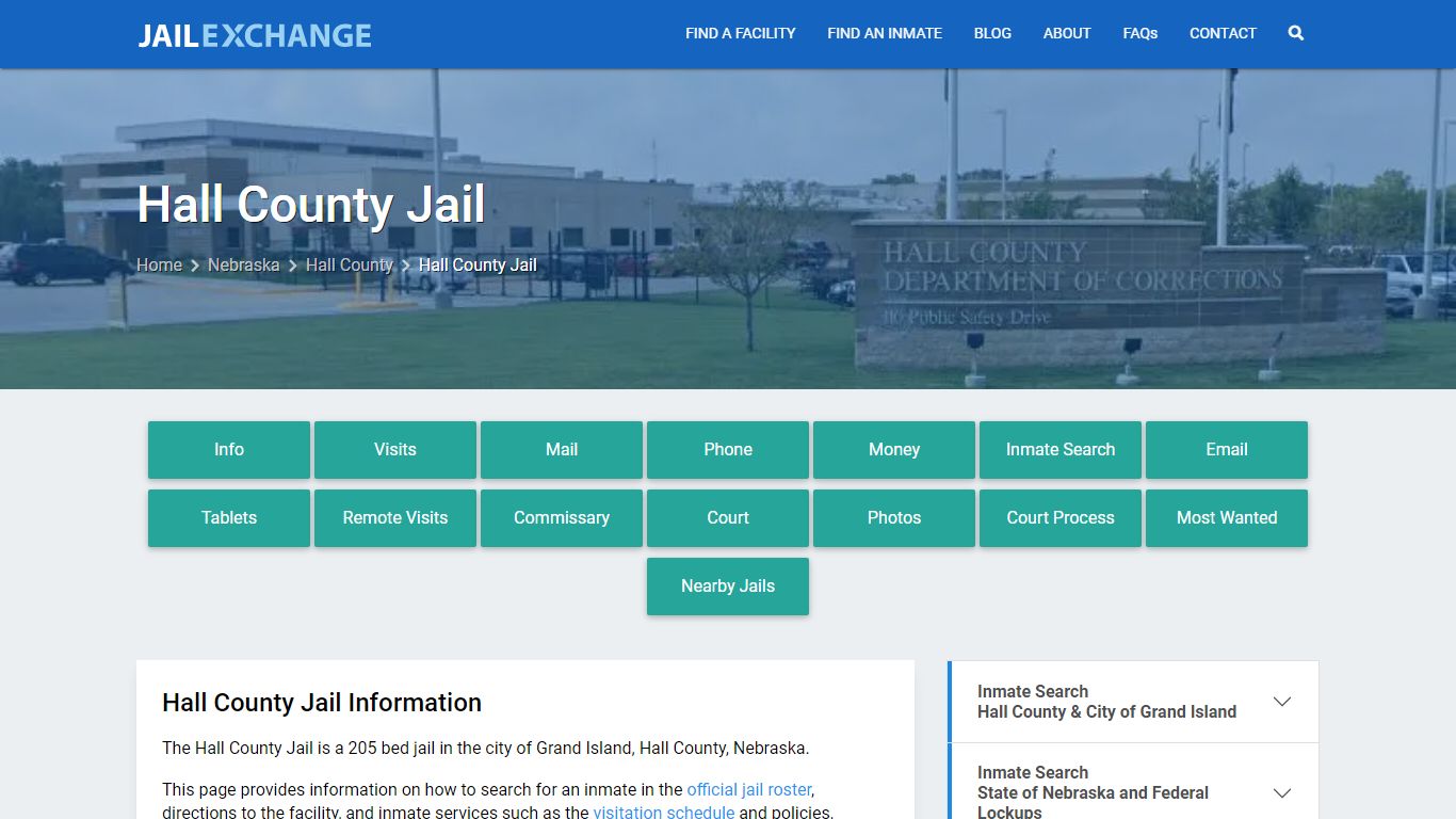 Hall County Jail, NE Inmate Search, Information - Jail Exchange