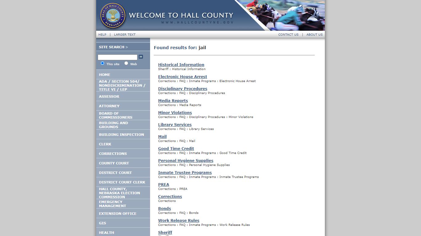 Hall County - Search
