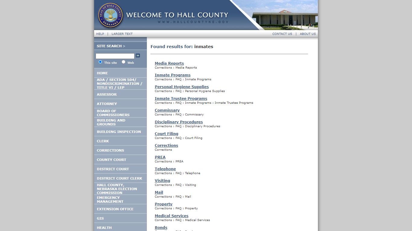 Hall County - Search